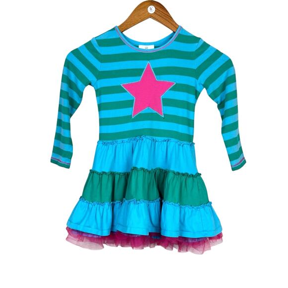 Hanna Andersson & Pink Chicken Sz 4 & 6 Play Dresses 2 Piece Set - Picture 2 of 16